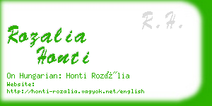 rozalia honti business card